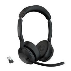 Jabra Evolve2 55 MS Stereo Wireless Headset Black - Premium Sound & Comfort for the Modern Professional